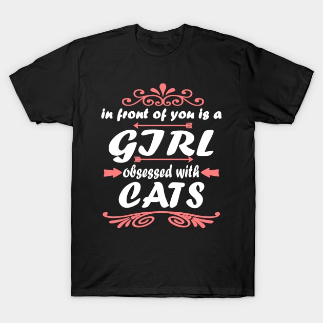 Cats puss cat lady gift saying T-Shirt by FindYourFavouriteDesign
